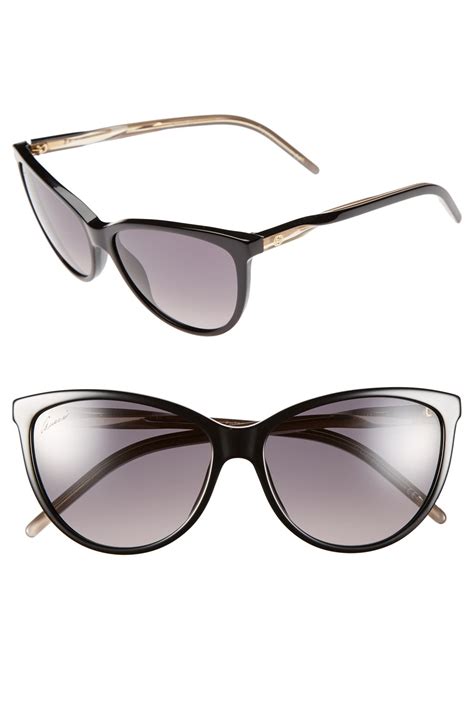 gucci 58mm cat eye sunglasses|gucci square cat eye sunglasses.